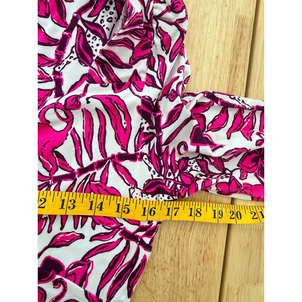 Lilly Pulitzer Skirted Romper Sz M Pink White Floral Coastal Retail $168 - Picture 5 of 12